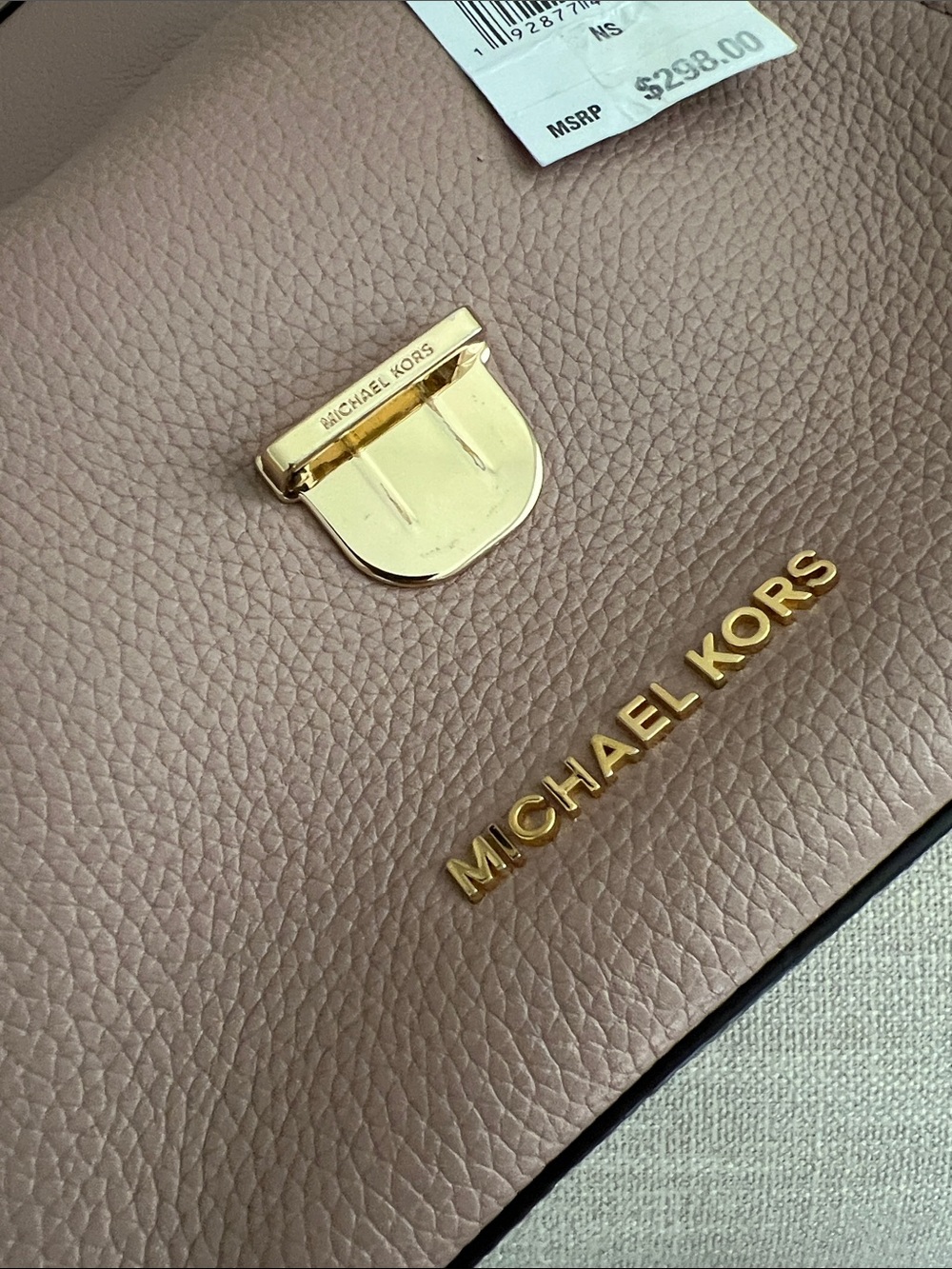 Michael Kors Mauve Brown Leather Top-Handle Satchel with Gold Hardware - Picture 11 of 11